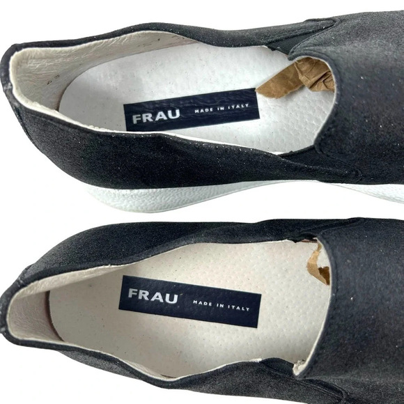 Frau Slip-on Trainer Sneakers Platform Glitter Sparkle Black Size 36 US 5 - Picture 8 of 8